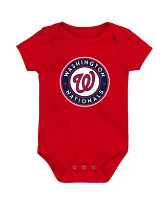 Newborn and Infant Boys Girls Red Washington Nationals Primary Team Logo Bodysuit