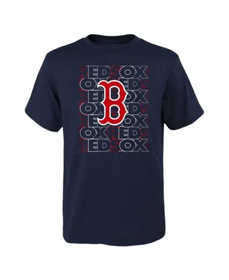 Big Boys and Girls Navy Boston Red Sox Letterman T-shirt