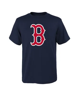 Big Boys and Girls Navy Boston Red Sox Logo Primary Team T-shirt