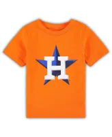 Toddler Boys and Girls Orange Houston Astros Team Crew Primary Logo T-shirt