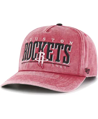 Men's '47 Brand Red Houston Rockets Fontana Hitch Snapback Hat