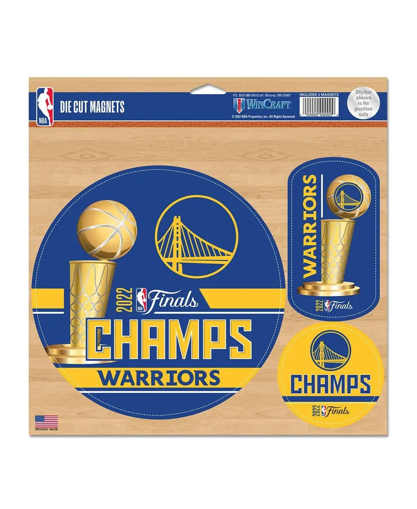 Wincraft Golden State Warriors 2022 Nba Finals Champions 11" x 11" Vinyl Magnet