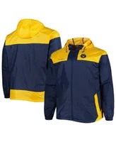 Men's Columbia Navy Milwaukee Brewers Flash Forward Challenger Big and Tall Omni-Shade Full-Zip Windbreaker