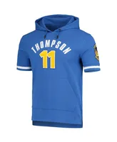 Men's Pro Standard Klay Thompson Royal Golden State Warriors Name and Number Short Sleeve Pullover Hoodie