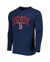 Men's Concepts Sport Heather Navy Boston Red Sox Inertia Raglan Long Sleeve Henley T-shirt