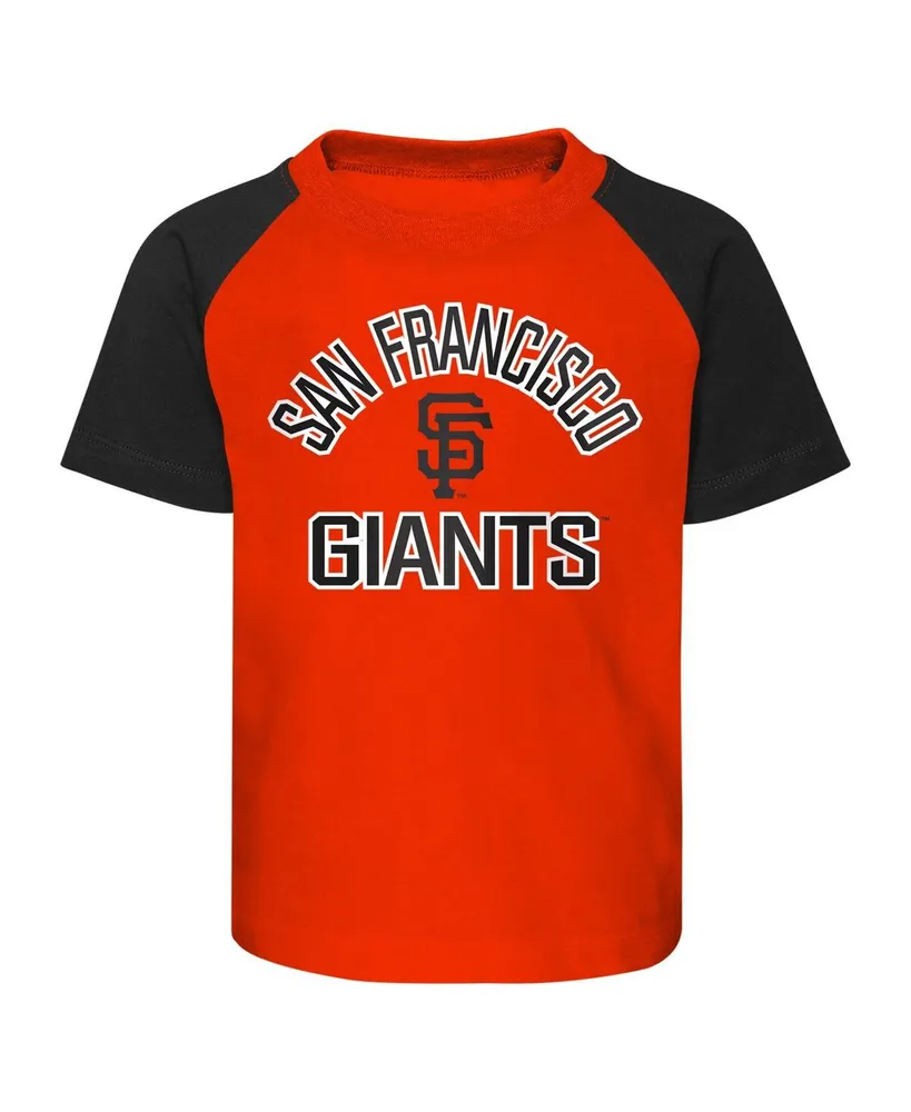 Infant Boys and Girls Orange Heather Gray San Francisco Giants Ground Out Baller Raglan T-shirt Shorts Set