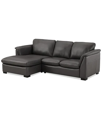 Closeout! Arond 97" 2-Pc. Leather Sectional with Chaise, Created for Macy's