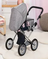 Bayer Design Dolls Grey, Pink, Butterfly Pram City Star