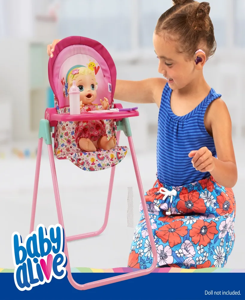 Baby Alive Pink, Rainbow Doll Highchair Set