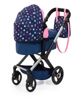 Bayer Design Dolls Blue, Pink, Stars Pram Xeo