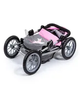 Bayer Design Dolls Grey, Pink, Dots Trendy Pram