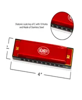 KaKo'o Music Classic Red Metal Harmonica