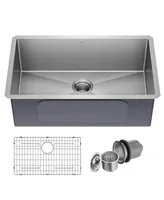 Kraus Standart Pro in. 16 Gauge Undermount Single Bowl Stainless Steel Kitchen Sink