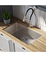 Kraus Standart Pro 28 in. 16 Gauge Undermount Single Bowl Stainless Steel Kitchen Sink