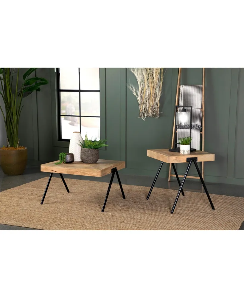 Coaster Home Furnishings 18.5" Iron Rectangular Coffee Table with Metal Legs