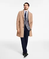 Tommy Hilfiger Men's Addison Wool-Blend Trim Fit Overcoat