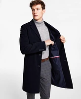 Tommy Hilfiger Men's Addison Wool-Blend Trim Fit Overcoat