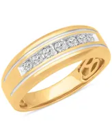 Men's Diamond Channel-Set Band (1/3 ct. t.w.) 10k Gold