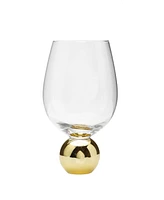 Wine Glasses on Gold Ball Pedestal