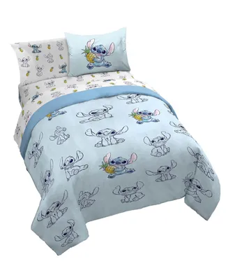 Saturday Park Disney Lilo & Stitch Watercolor Vibes 100% Organic Cotton Twin Bed Set