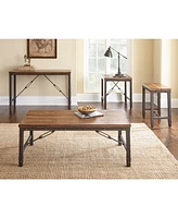 Steve Silver Ashford 48" Wood and Metal Industrial Style Cocktail Table - Antiqued