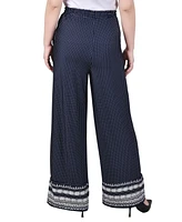 Ny Collection Petite Wide Leg Pull On Pants