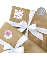 Beautiful Butterfly Assorted Floral To & From Stickers 12 Sheets 120 Stickers - Assorted Pre