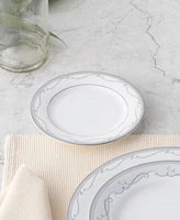 Noritake Satin Flourish 4 Piece Bread Butter/Appetizer Plates Set, Service for 4