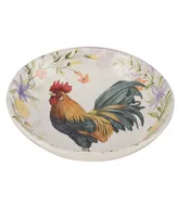 Certified International Floral Rooster Serving/Pasta Bowl 13"