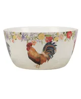 Certified International Floral Rooster Deep Bowl 11"