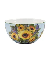 Certified International Sunflower Bouquet Set of 4 Ice Cream Bowl