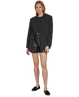 Dkny Women's Peak Lapel Two-Button Long-Sleeve Blazer
