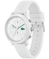 Lacoste Men's L 12.12. Chrono White Silicone Strap Watch 43mm
