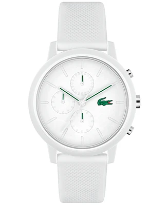 Lacoste Men's L 12.12. Chrono White Silicone Strap Watch 43mm