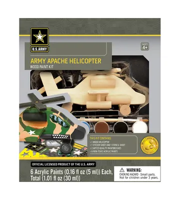Works of Ahhh... aft Set - U.s. Army Apache Helicopter Wood Paint Kit