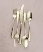 Cambridge Silversmiths Poet Champagne Satin 20 Piece 18/10 Stainless Steel Flatware Set, Service for 4