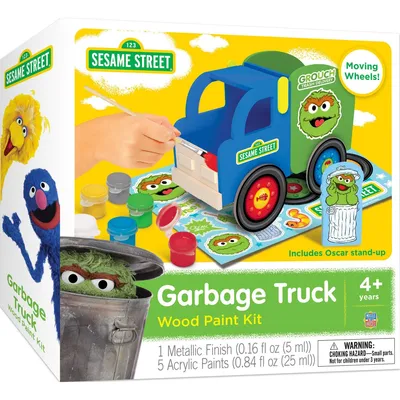 Works of Ahhh... aft Set - Sesame Street Garbage Truck Wood Paint Kit