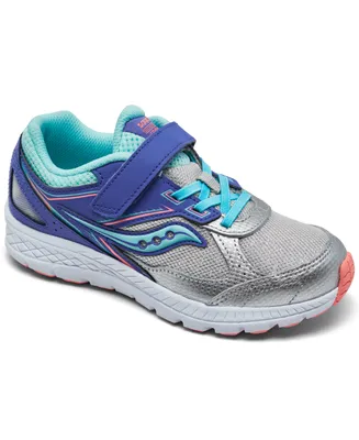 Saucony Little Girls Cohesion 14 Adjustable Strap Wide Running Sneakers from Finish Line