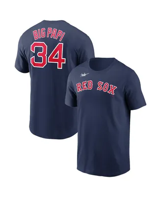 Men's Nike David Ortiz Navy Boston Red Sox Name and Number Wordmark T-shirt