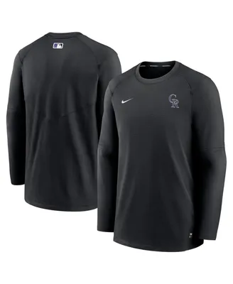 Men's Nike Black Colorado Rockies Authentic Collection Logo Performance Long Sleeve T-shirt