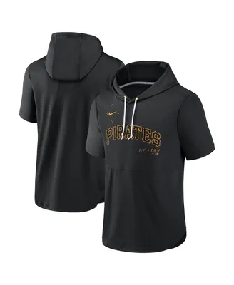 Men's Nike Black Pittsburgh Pirates Springer Short Sleeve Team Pullover Hoodie