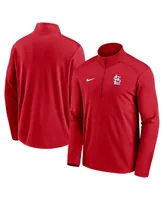 Men's Nike Red St. Louis Cardinals Agility Pacer Performance Half-Zip Top