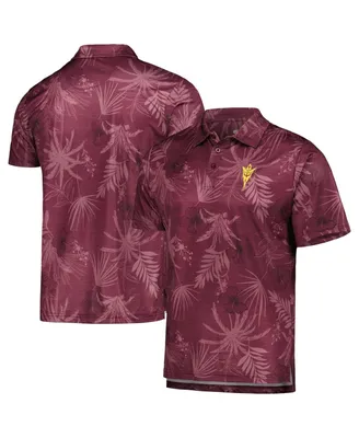 Men's Colosseum Maroon Arizona State Sun Devils Palms Team Polo Shirt