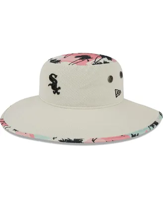 Men's New Era Natural Chicago White Sox Retro Beachin' Bucket Hat