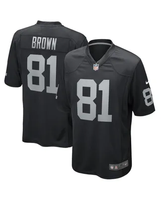 Men's Nike Tim Brown Black Las Vegas Raiders Game Retired Player Jersey