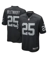 Men's Nike Fred Biletnikoff Black Las Vegas Raiders Game Retired Player Jersey