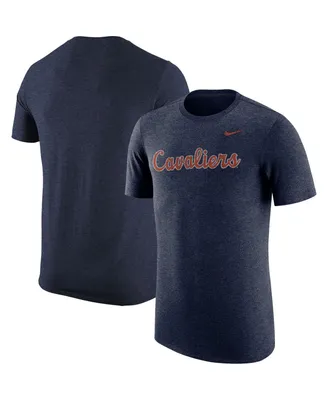 Men's Nike Heathered Navy Virginia Cavaliers Vintage-Like Logo Tri-Blend T-shirt