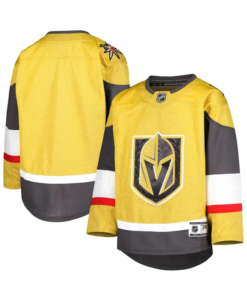 Big Boys and Girls Gold Vegas Golden Knights 2021/22 Alternate Premier Jersey