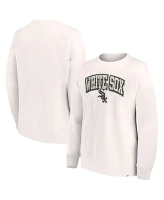 Women's Fanatics Cream Chicago White Sox Leopard Pullover Sweatshirt