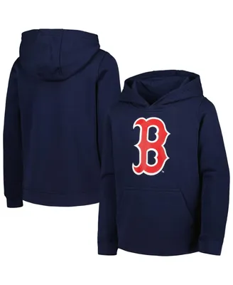 Big Boys and Girls Navy Boston Red Sox Team Primary Logo Pullover Hoodie